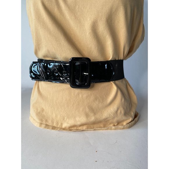 Black Patent and Stretch Belt - Picture 7 of 9
